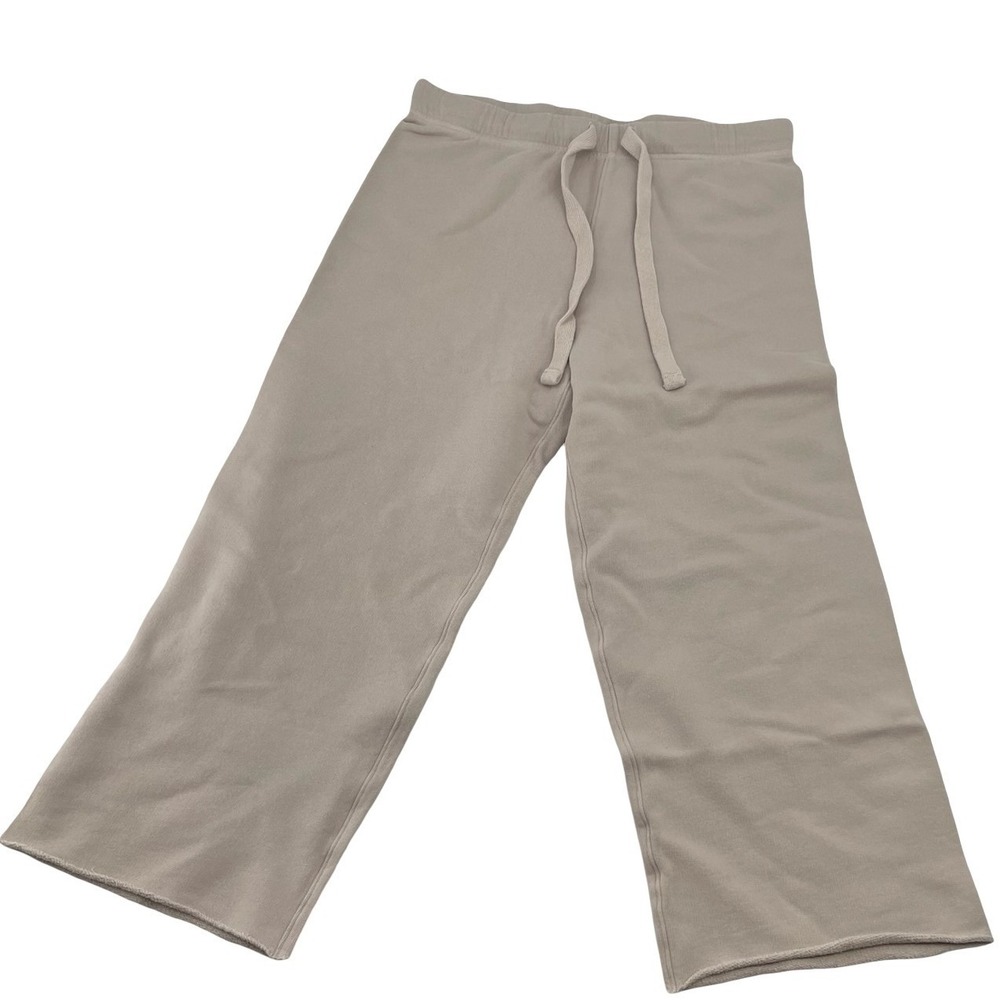 Frank & Eileen Women's Sweatpants Wide Leg Taupe Cotton Small